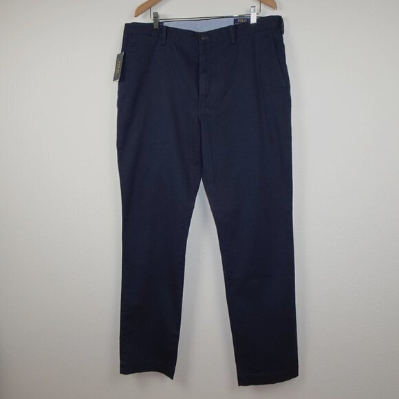 Polo Ralph Lauren Chino Pants Men's 40x36 Blue Khakis Twill Stretch Classic Fit - Picture 1 of 12